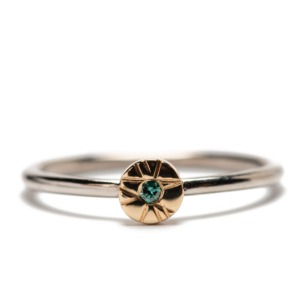 Daisy Ring with Blue Diamond