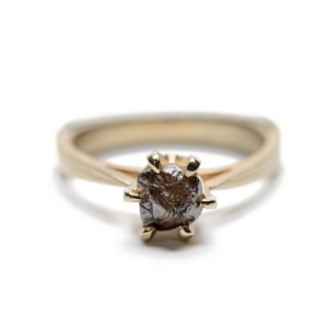 Diamond Claw Ring - Brown