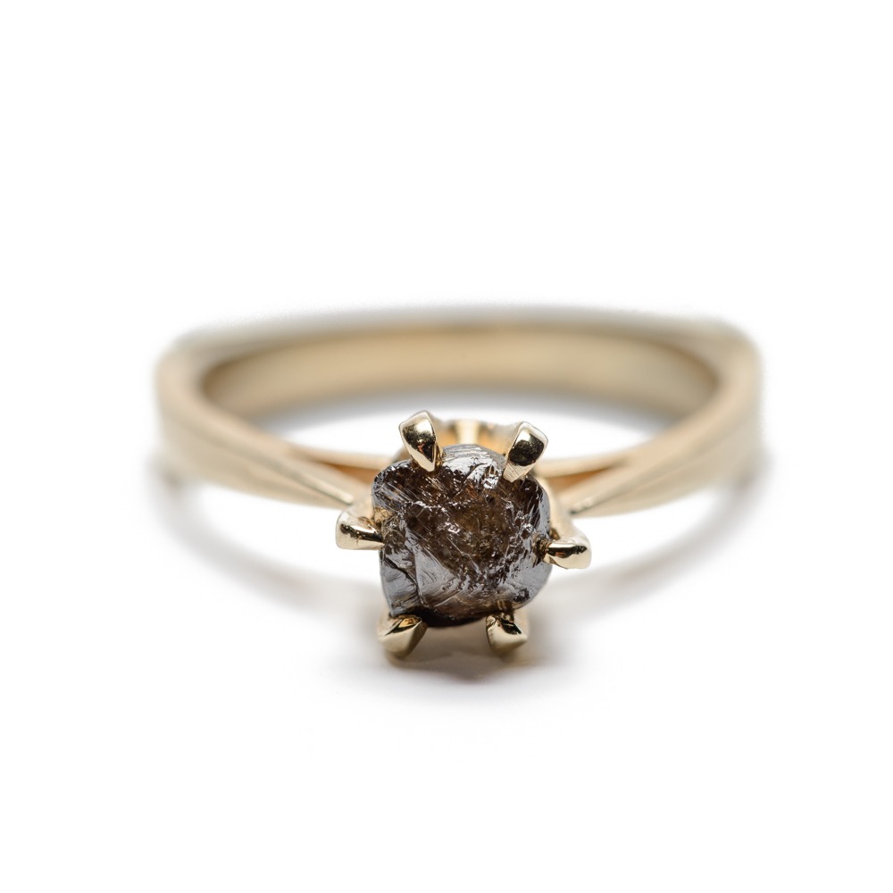 Diamond Claw Ring - Brown