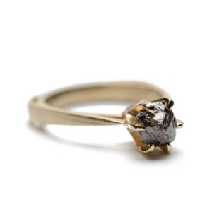 Diamond Claw Ring - Brown