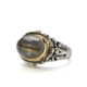 Labradorite and Rudilated Quartz Doublet Ring