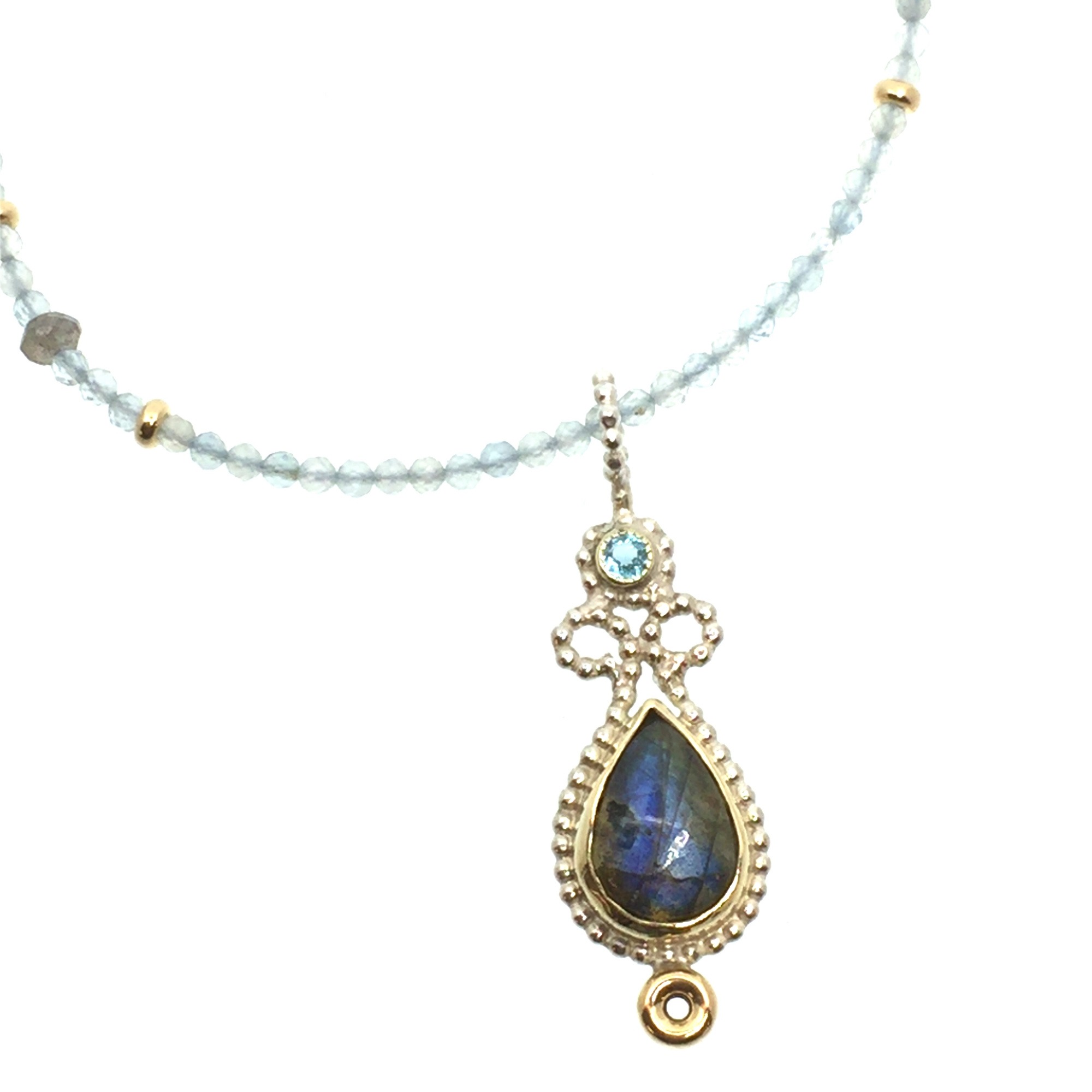 Labradorite and Blue Topaz Pendant Labradorite and Blue Topaz Pendant