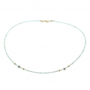 Blue Chalcedony Beads Necklace