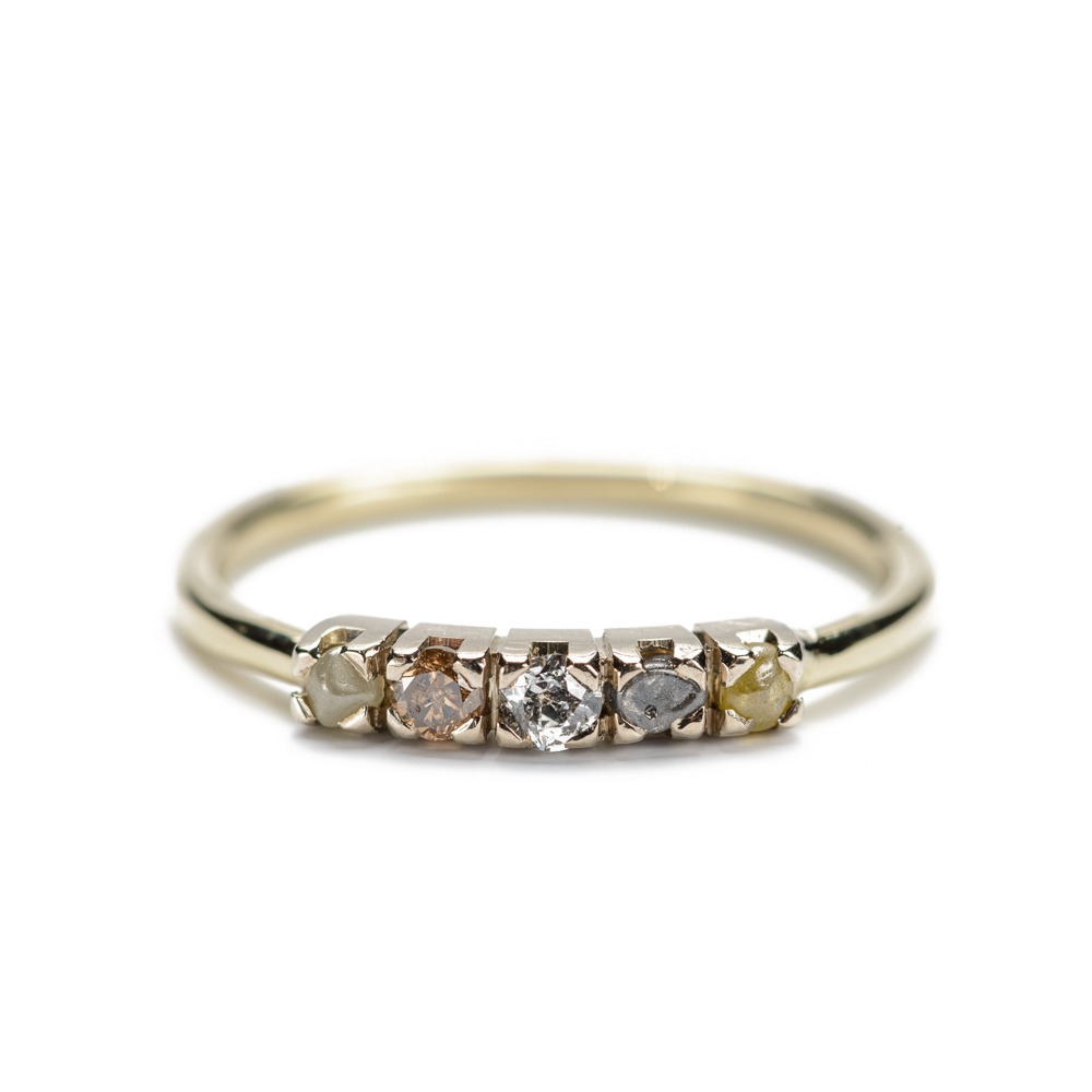 Diamond Quintet Ring