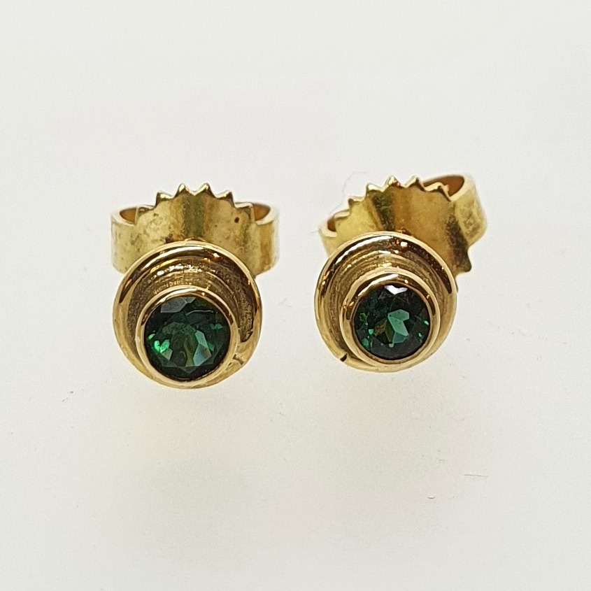 Earstuds with Green Quartz Earstuds with Green Quartz